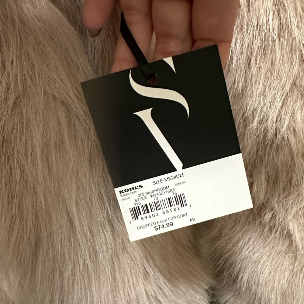 Women's Simply Vera Vera Wang Cropped Faux-Fur
Coat - Picture 7 of 7